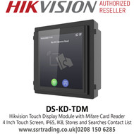 DS-KD-TDM Hikvision Touch Display Module with Mifare Card Reader - 4 inch Touch Screen, IP65, IK8