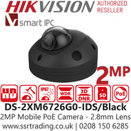  Hikvision 2MP IR Mobile Dome PoE Camera - DS-2XM6726G0-IDS(Black)(C)