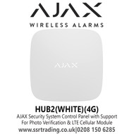 AJAX  HUB2(WHITE)(4G) Security System Control Panel with Support  For Photo Verification & LTE Cellular Module 