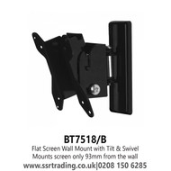 Flat Screen Wall Mount with Tilt & Swivel - Recommended Screen Size up to 28" - BT7518/B 