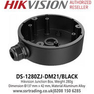 DS-1280ZJ-DM21/BLACK Hikvision Flush Junction Box  IP Cameras in Black 