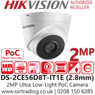 Hikvision 2MP Ultra Low Light PoC Camera - DS-2CE56D8T-IT1E (2.8mm)