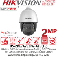2MP Hikvision Auto Tracking AcuSense PoE PTZ Camera - DS-2DE7A232IW-AEB(T5)