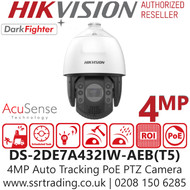 Hikvision DS-2DE7A432IW-AEB(T5) 4MP Auto Tracking AcuSense PoE PTZ Camera 