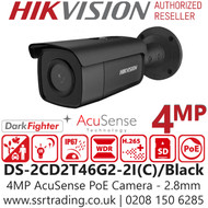 Hikvision 4MP PoE Black Bullet Camera-DS-2CD2T46G2-2I(2.8mm)(C)
