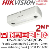 Hikvision 2MP Dual-Lens People Counting PoE Camera - DS-2CD6825G0/C-IS(2.0mm)