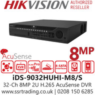 Hikvision 32 Channel 8MP 2U H.265 AcuSense DVR - iDS-9032HUHI-M8/S