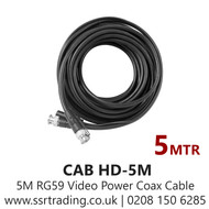  Pre Made 5M HD BNC RG59 Video Power Coax Cable - CAB HD-5M
