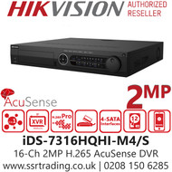 Hikvision 16 Channel 1080P AcuSense DVR - iDS-7316HQHI-M4/S