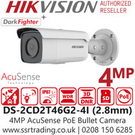 Hikvision 4MP AcuSense Bullet PoE Camera - DS-2CD2T46G2-4I (2.8mm)