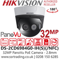 Hikvision 32MP 180° PanoVu PoE Camera - DS-2CD6984G0-IH(S)(AC)(/NFC) 