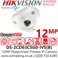 Hikvision 12MP Fisheye PoE Camera - DS-2CD63C5G0-IVS(B)
