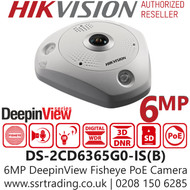 Hikvision 6MP DeepinView Fisheye PoE Camera - DS-2CD6365G0-IS(B)