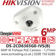 Hikvision 6MP Fisheye PoE IP Camera - DS-2CD6365G0-IVS(B)