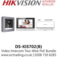 Hikvision DS-KIS702(B) Villa Two Wire Kit, Video Intercom Two-Wire PoE Bundle  