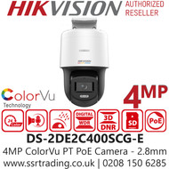 Hikvision 4MP ColorVu Mini PT PoE Camera - DS-2DE2C400SCG-E