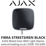 AJAX Wired Siren With Light Alarms - Fibra StreetSiren (Black)