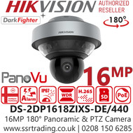 HIkvision 16MP 180° Panoramic & PTZ Camera with 40x Optical Zoom and 16x Digital Zoom, up to 250 m IR Distance - DS-2DP1618ZIXS-DE/440(F0)(P4)