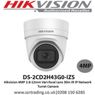  Hikvision  4MP 2.8-12mm Vari-focal Lens 30m IR IP Network Turret Camera - DS-2CD2H43G0-IZS
