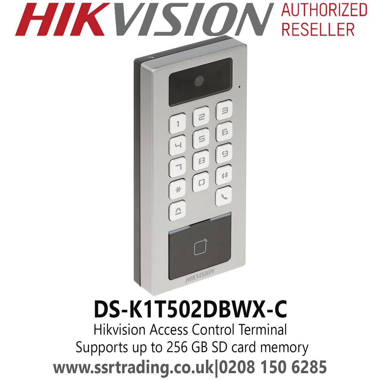 Access Control Terminal, Supports up to 256 GB SD Card