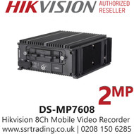 Hikvision 8Ch 1080p, H.265, 2 x HDD/SSD Mobile DVR - DS-MP7608
