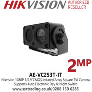 Hikvision 1080P 1/2.9” CMOS Infrared Array Square TVI Analog Camera, IP68 Protection Level - AE-VC253T-IT