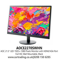 AoC 21.5" LED Full HD 1080p Monitor - AOCE2270SWHN
