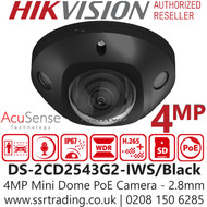 Hikvision 4MP Audio PoE Camera - DS-2CD2543G2-IWS /B(2.8mm)