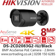 Hikvision 8MP AcuSense  Bullet IP Camera - DS-2CD2083G2-IU/Black