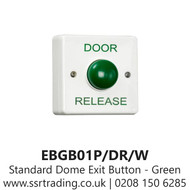 EBGB01P/DR/W  Standard Dome Exit Button - Green 
