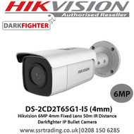 Hikvision 6MP 4mm Fixed Lens 50m IR Distance  Darkfighter IP Bullet Camera -DS-2CD2T65G1-I5