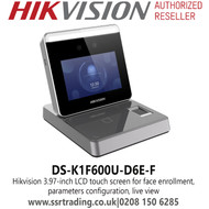 DS-K1F600U-D6E-F Hikvision Enrollment Station, 3.97-inch LCD Touch Screen For Face Enrollment, Parameters Configuration, Live View, 2 MP Wide-Angle Dual-Lens