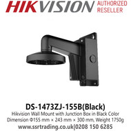 DS-1473ZJ-155B (Black) Hikvision Wall Mount with Junction Box 