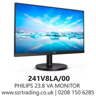 Philips 23.8" Widescreen Black Multimedia Monitor - 241V8LA/00 