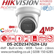 Hikvision 4MP PoE Camera-DS-2CD2347G2H-LIU