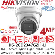 Hikvision 4MP PoE Camera - DS-2CD2347G2H-LI
