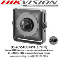 Hikvision 2MP 3.7mm fixed lens Ultra low-light TVI/CVBS Covert Camera - Applicable for ATM machine - DS-2CS54D8T-PH