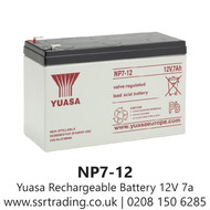NP7-12 Yuasa 12v 7Ah Lead Acid Rechargeable Battery 