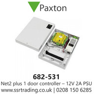Paxton Net2 Plus 1 Door Controller – 12V 2A PSU - Plastic Cabinet