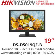 Hikvision 19" LED Backlight Monitor, 24/7 Operation - DS-D5019QE-B  