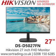 Hikvision 27 Inch FHD 1080p  Borderless Monitor, High Reliable Components For 7×24 Working - DS-D5027FN