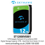 12TB Seagate SkyHawk AI Surveillance Hard Drive - ST12000VE001 