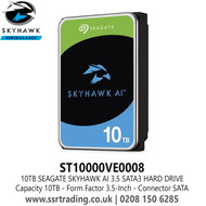 ST10000VE0008 10TB Seagate SkyHawk AI Surveillance Hard Drive, Hard Drive For CCTV DVR NVR System, Seagate Skyhawk Hard Drive For CCTV DVR NVR System