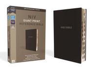 NIV Reference Bible Giant Print Leather-Look Black Red Letter