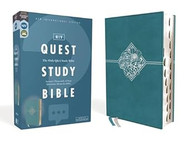 NIV Quest Study Bible Leathersoft Teal Thumb Indexed Comfort Print