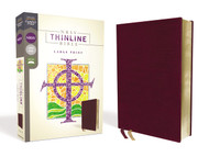 NRSV Thinline Bible Large Print Bonded Leather Burgundy Comfort