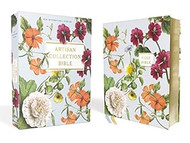 NIV Artisan Collection Bible Leathersoft Blue Floral Red Letter