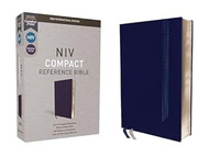 NIV Reference Bible Compact Leathersoft Blue Red Letter Comfort