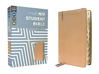 NIV Student Bible Personal Size Leathersoft Tan Thumb Indexed