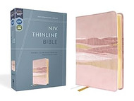 NIV Thinline Bible Leathersoft Pink Red Letter Comfort Print